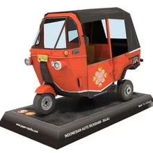 Bajaj Bajaji Doodle трехколесный мотоцикл 3D бумажная модель сделай сам