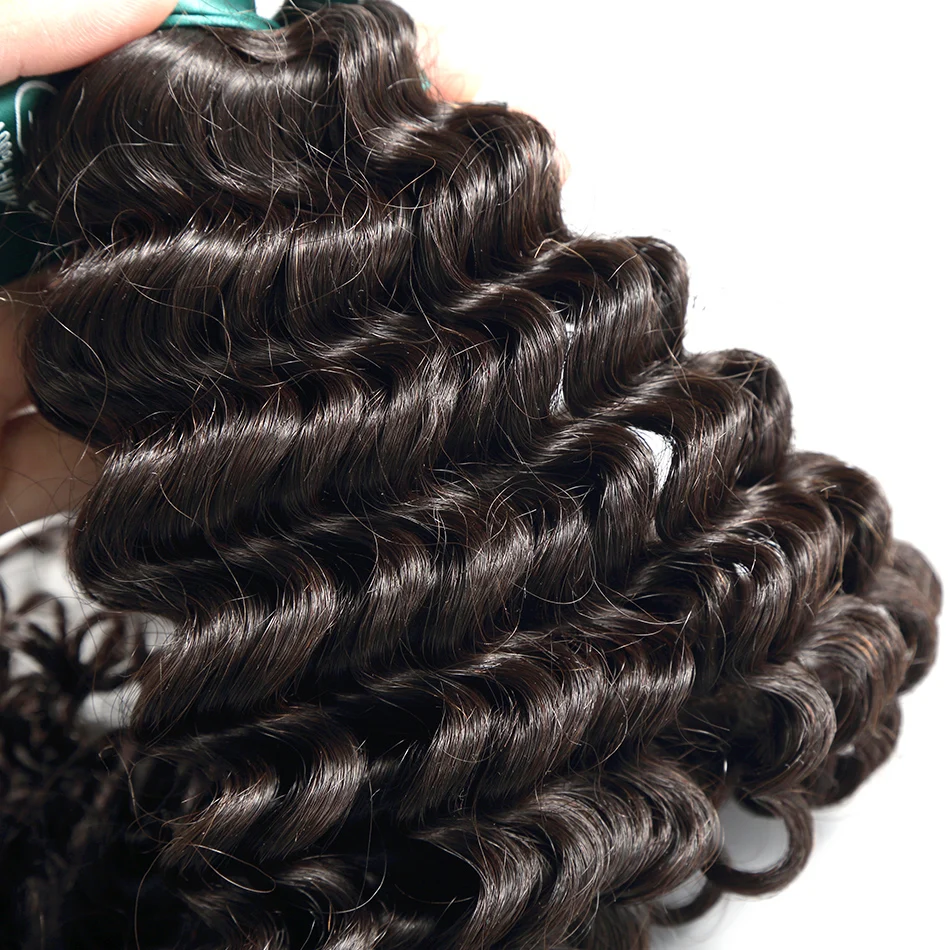 ILARIA волосы бразильские вьющиеся человеческие волосы глубокая волна 3 пучка Необработанные Remy человеческие волосы ткет пучки натуральный цвет, волосы, ткань