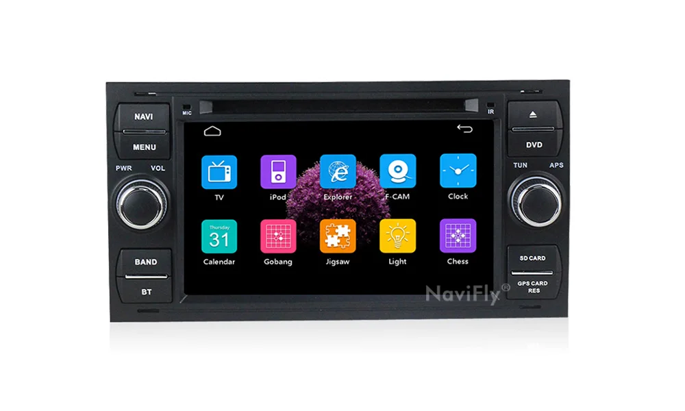 Sale Navifly Free shipping! 7Inch 2din windows ce6.0 Car DVD Player For C-Max Connect Fiesta Fusion Galaxy Kuga Mondeo S-Max Focus 21