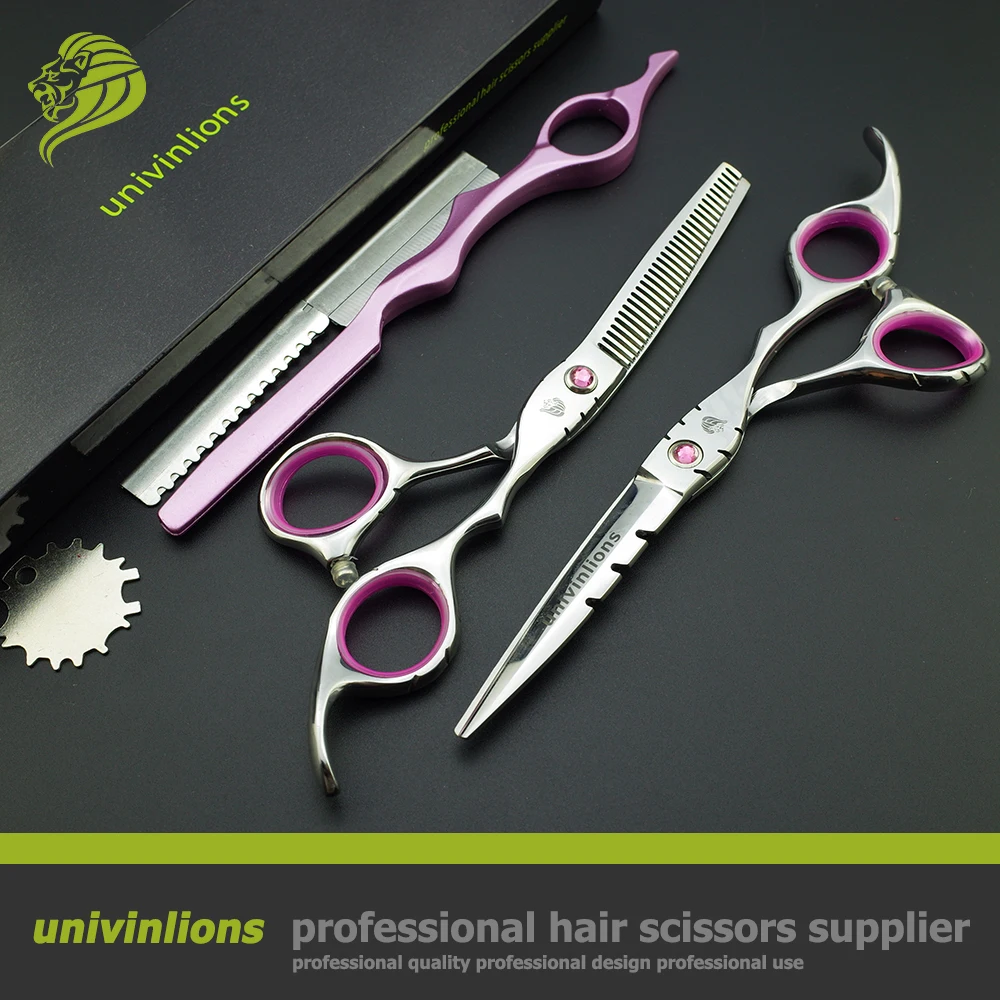 

6" hair scissors hairdressing scissors kit haircutting shears barber scissors set dresser razor hair cutter salon de coiffure
