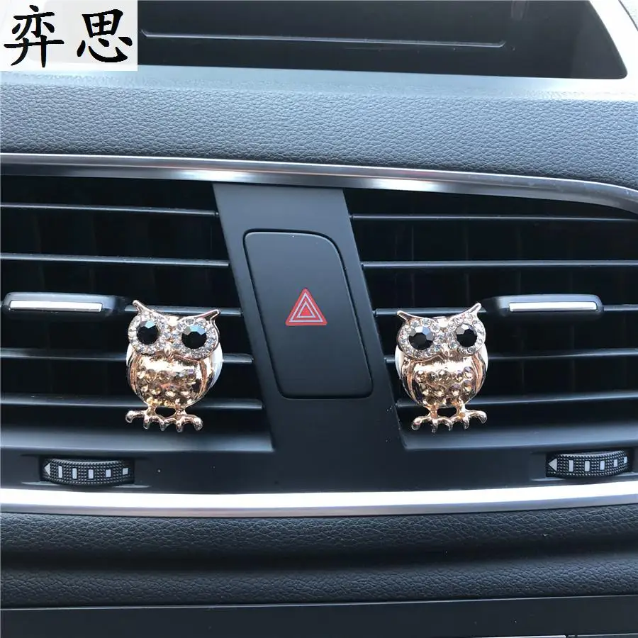 

Automobile accessories Perfume Metal owl modeling Lady car styling air freshener Car perfume clip Ornamental perfume