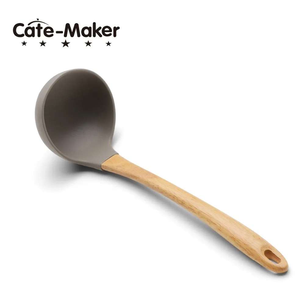 

Cate Maker 1 PCS Silicone Nonstick Kitchen Cooking Tool Soup Ladle