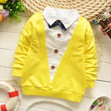 New Arrival Boys Casual Blouse Baby Boy Clothing Long Sleeve Boys Shirt with Necktie Children Fashion Blouse Kids Clothing