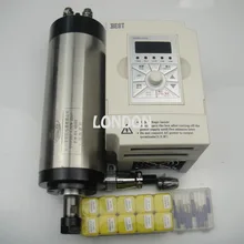 ER16 диаметр 80 мм 220 В водяного охлаждения 1.5KW шпиндель с 4 шт. подшипник для cncmachine+ 1.5KW VFD+ ER16+ ЧПУ Биты