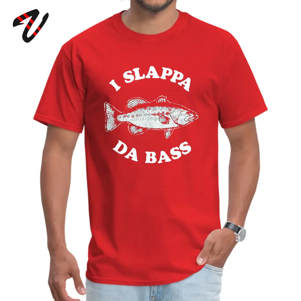 I Slappa Da Bass Mens Discount comfortable Tees O Neck Summer Fall 100% Cotton T-Shirt Europe Short Sleeve Tee Shirts I Slappa Da Bass 7121 red