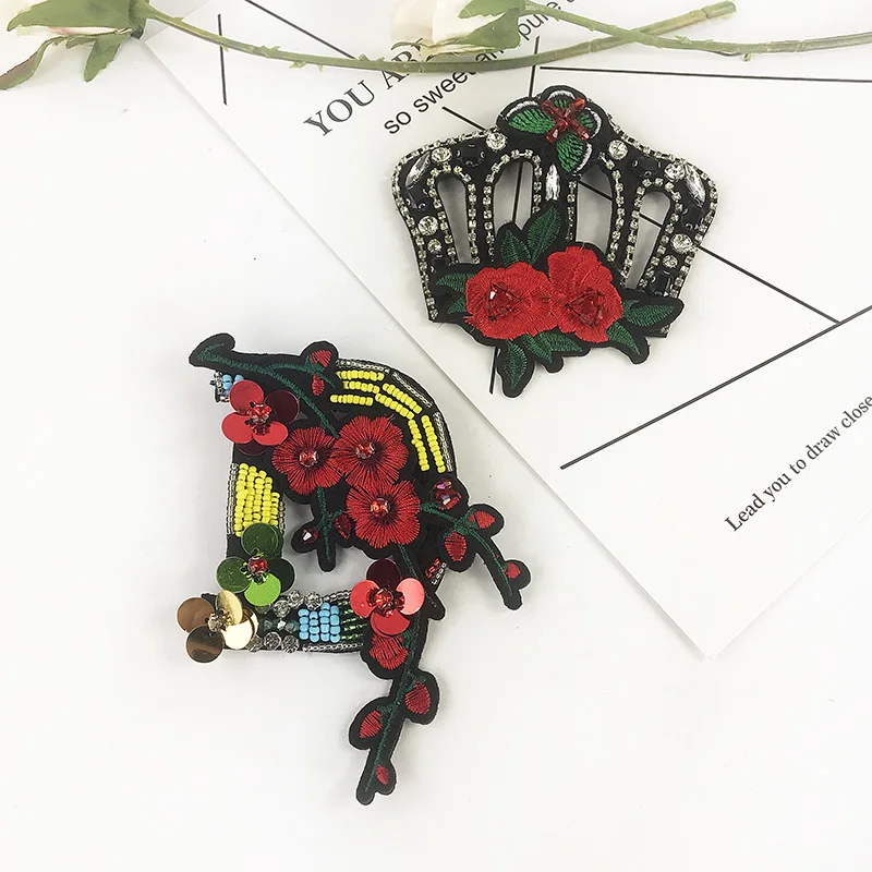 

3D Sequins Embroidered alphabet patch Applique Handmade nail bead cloth sticker FOR Shoe decoration DIY Brooch bag