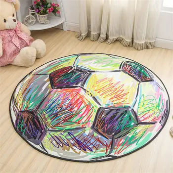 

Thick Kid Room Carpet Round Cartoon Child Floor Mat Yogo and Prayer Carpet Baby blanket For Computer Chair Or Study Room Decor
