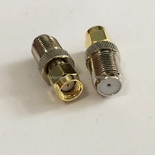 1 шт. F гнездовой разъем для RP-SMA Штепсель RF коаксиальный адаптер модем конвертер прямой, никелированный