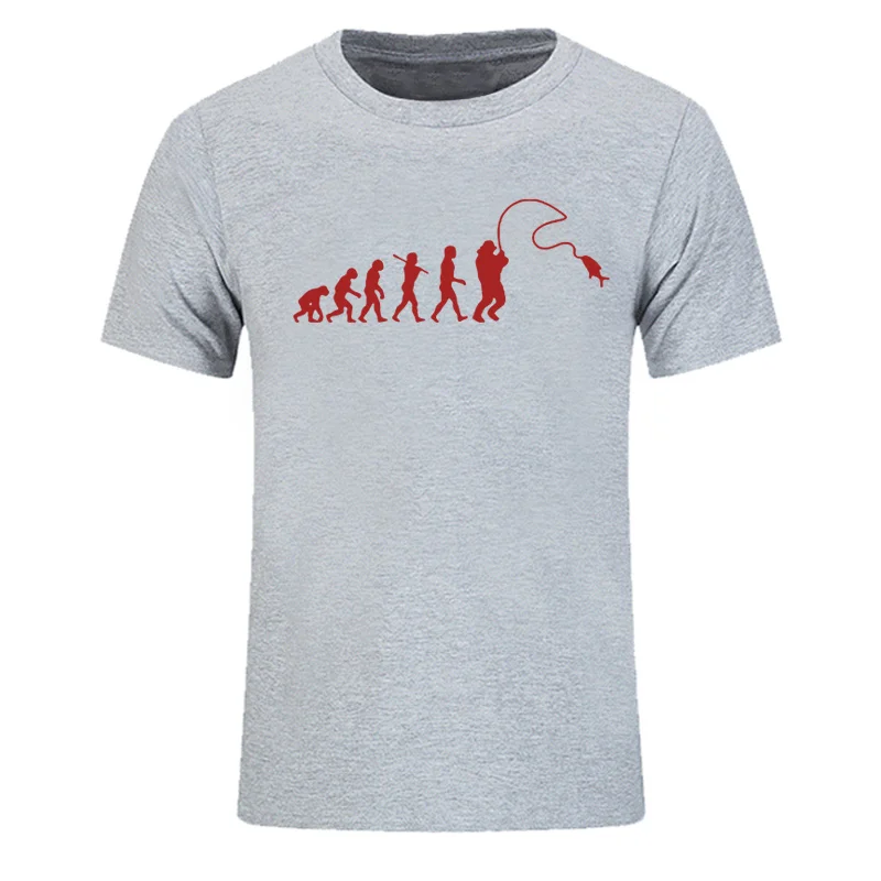 Новая футболка Evolution Fishinger мужские летние футболки с карпом из хлопка с коротким рукавом забавная Подарочная футболка - Цвет: 17