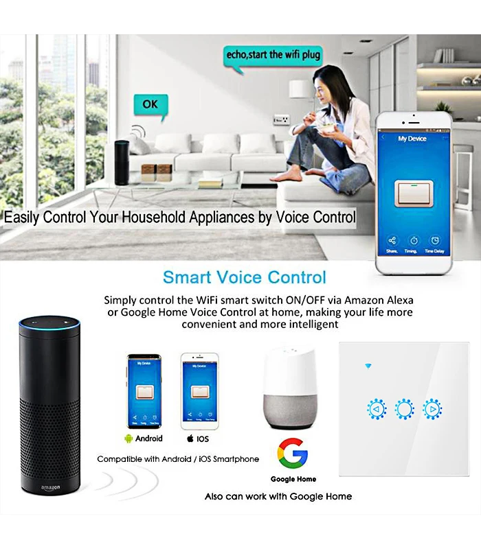 Светодиодный диммер 220 В/110 В Ewelink США WiFi регулятор яркости освещения Smart Touch выключатель света лампы работает с Amazon alexa Google дома