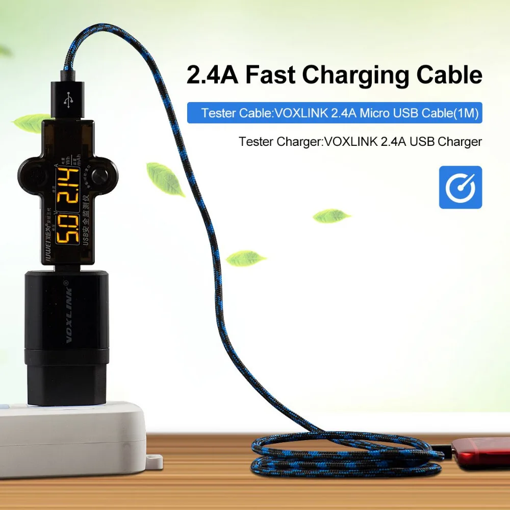 VOXLINK 5V2. 4A Micro USB кабель 3FT/6FT Быстрый зарядный данных для samsung S6 S5 htc huawei P8 Мобильный