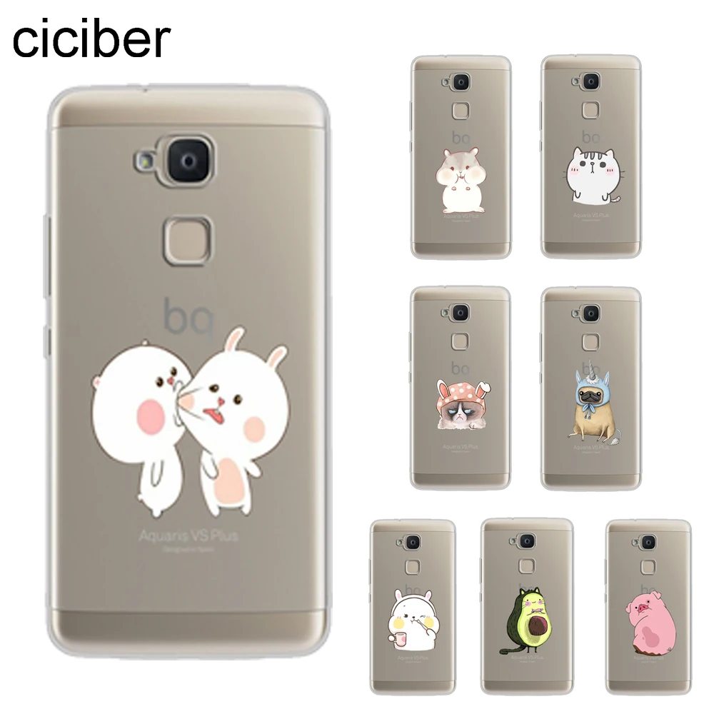 

ciciber Cute Cat Rabbit Coque For BQ Aquaris X2 X Pro V VS U U2 Lite Plus Phone Cases For Aquaris E5 E4.5 M5 M5.5 X5 Fundas TPU