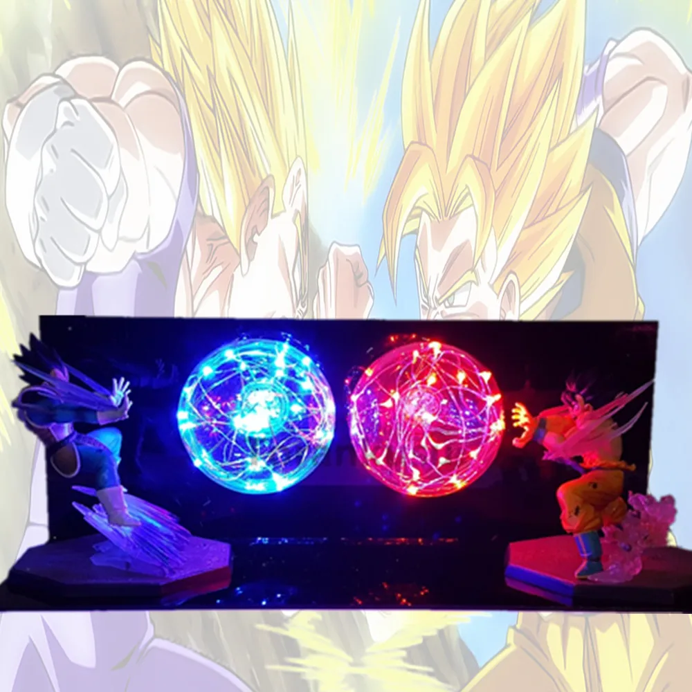  Dragon Ball Z Goku Vegeta Battle Led Night Light Bulb Dragon Ball Lampara Son Goku Lamp For Bedroom - 32937112717