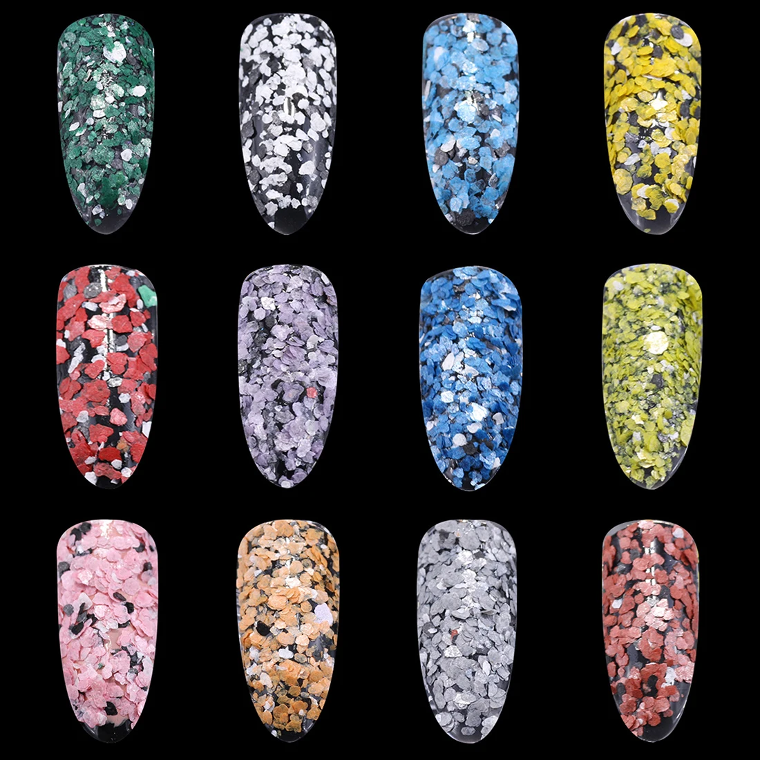 

Cotton Candy Nail Sequins Mica Fragment Flake Marshmallow Marble Stone Nail Glitter Dust Manicure Paillette Nails Art Decoration