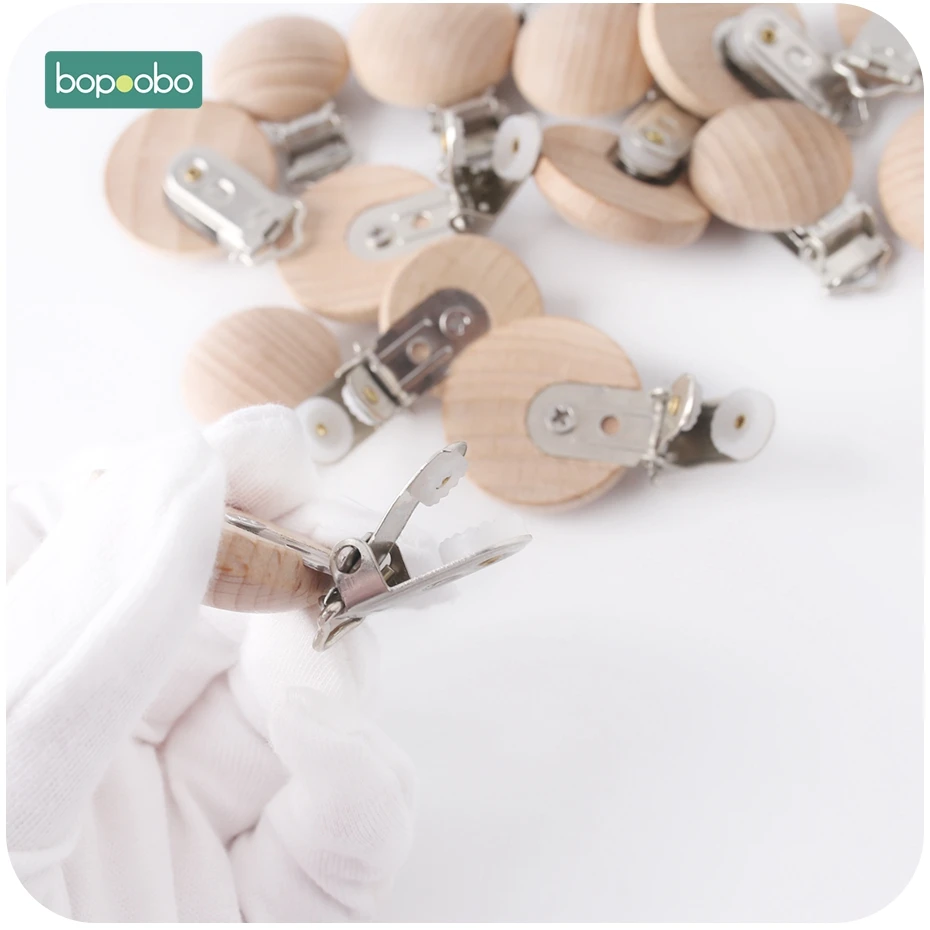 Mordedor de Madeira Fechos do Bebê Bopoobo Chupeta Clipe Bebê Dentição Acessórios Faça Você Mesmo Grânulo Ferramenta Nipple Titular Freeship 20 pc 12 Mordedores p/ bebê