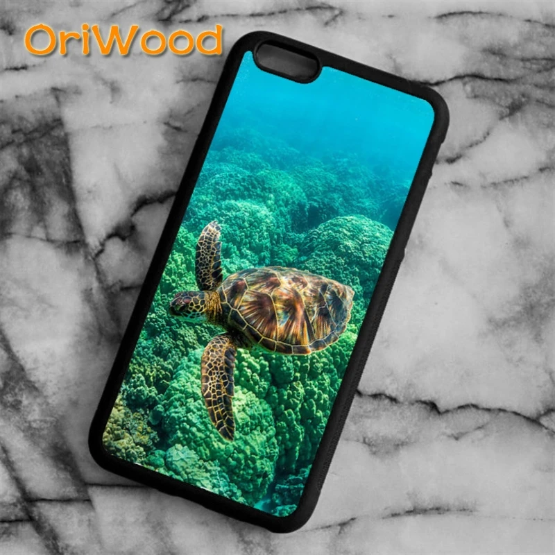 OriWood Luxury Baby Sea Turtle Case cover For iPhone 6 6S 7 8 Plus X 5