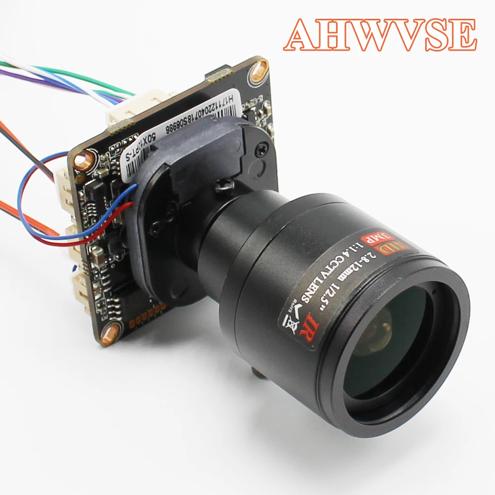 AHWVE DIY широкий обзор 2,8-12 мм объектив 1080P 2MP ip-камера модуль Плата с IRCUT RJ45 кабель ONVIF H264 мобильное приложение XMEYE