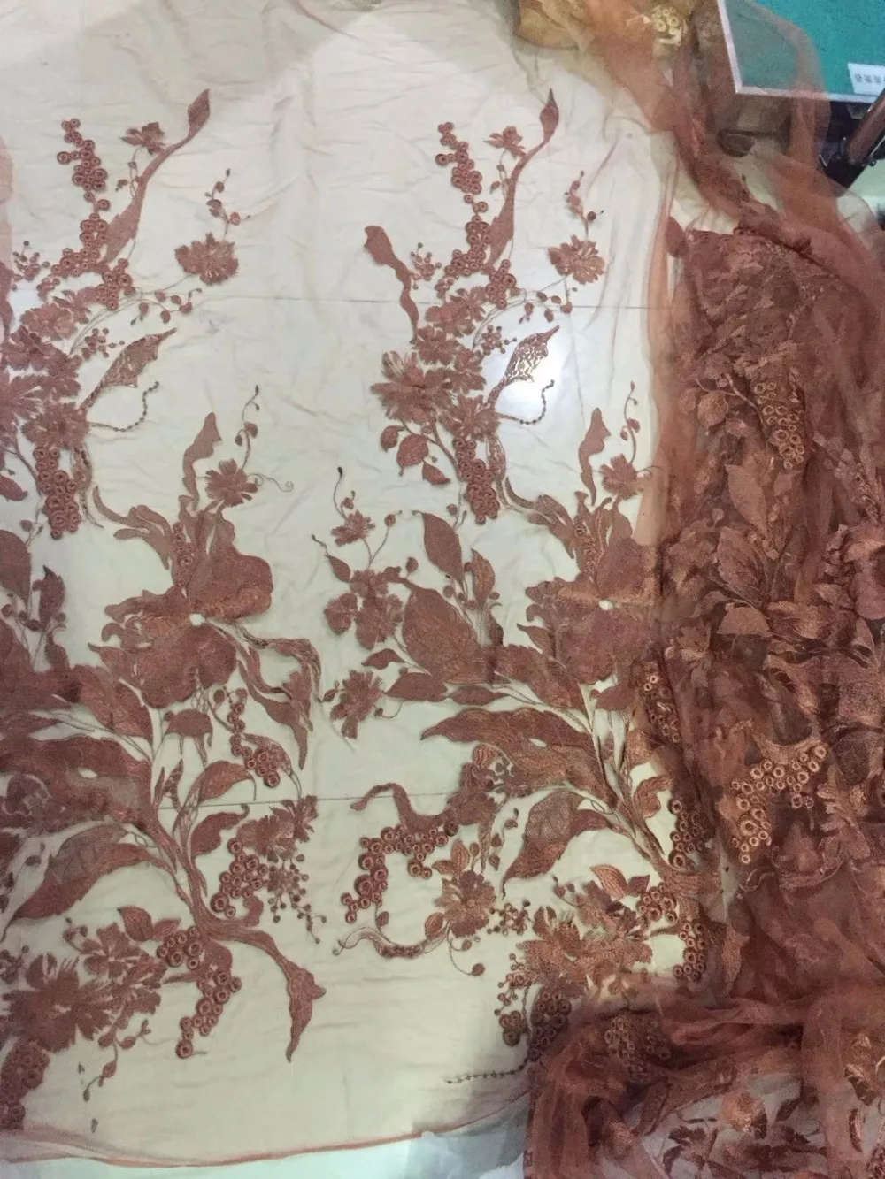 

New design Embroidered African tulle Lace Fabric french Net Lace fabric
