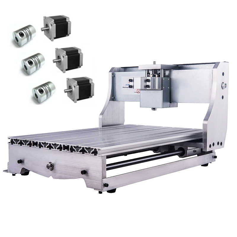 

Mini CNC Lathe Body 3040 Rack Engraving Machine Frame Kit with 3pcs NEMA 23 57 stepper Motor Holder 3pcs Coupling for DIY