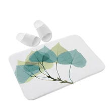 Листья печати Нескользящие коврики для кухни Стиль растения гостиная супер мягкий ковер при входе двери водопоглощающий коврик