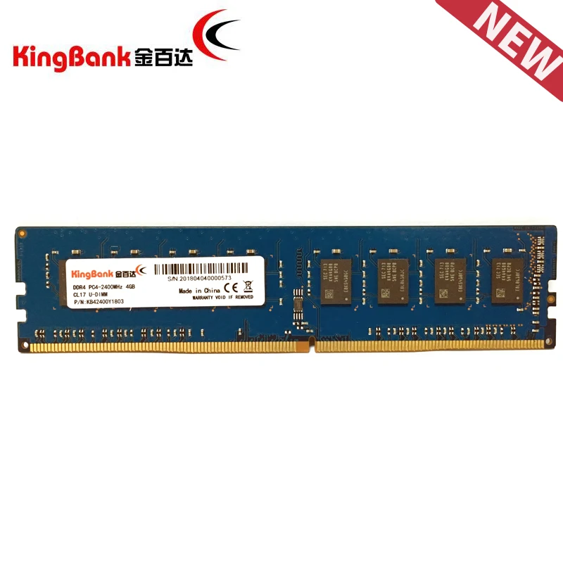 

kingbank PC Memory RAM Memoria Module Computer Desktop DDR4 4GB 8GB 8G 4G PC4 2400MHz ECC Compatible with AMD Intel Platforms