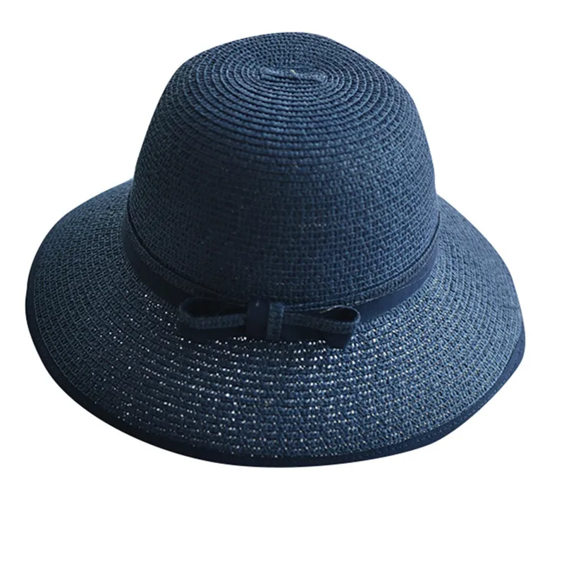Женская летняя соломенная широкополая шляпа с широкими полями, Пляжная ...