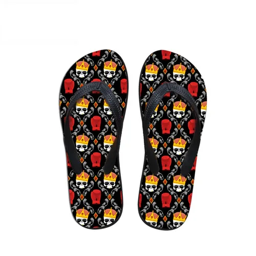 skull flip flops womens