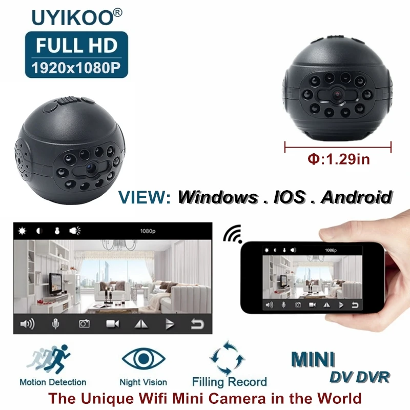 Goede Nieuwe Draadloze Wifi Mini IP Camera HD 1080 p DV DVR Geheime Video Kleine Camcorder Met Nachtzicht Bewegingsdetectie PK C1 SQ12 Cam