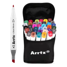 Arrtx 36/48 цветов набор Арт двойной наконечник эскизная ручка художественный эскиз двойной наконечник набор маркеров+ пенал для дизайна продукта