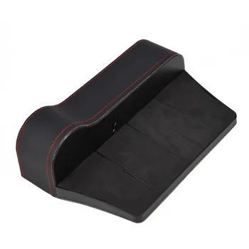 

Catch Car Storage Box Slit Black PU Leather Gap Organizer Portable Catcher Seat Universal Top