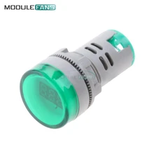 Зеленый цвет 22 мм светодиодный цифровой Дисплей вольтметр лампочка-индикатор T90 переменного тока 60 V-500 V 0-50A