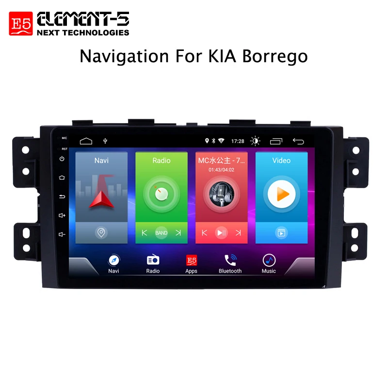 

Car Android 8.1 Multimedia Player for Kia Borrego Mohave 2008 GPS Navigation Device bluetooth steering wheel control support