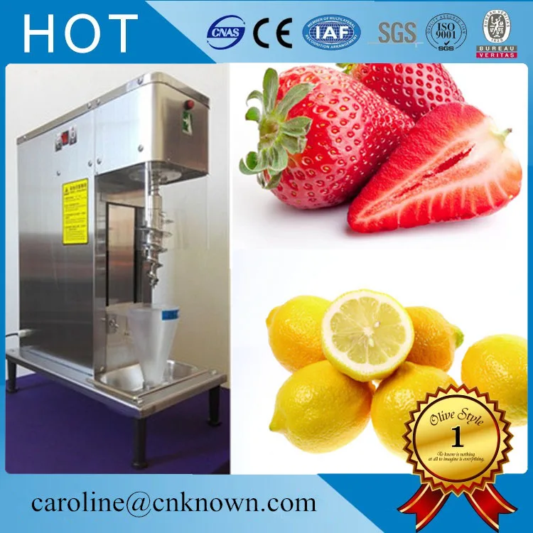 

DHL free shipping by door to door fruit frozen yogurt fruit nuts ice cream mixer