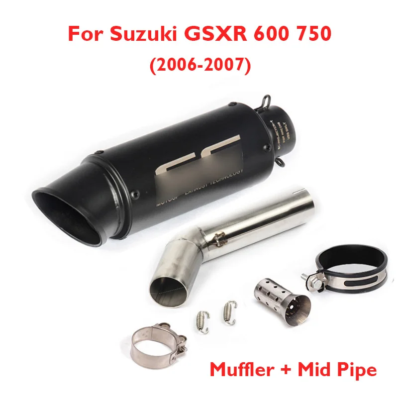 GSXR 600 GSXR 750 Motorcycle Exhaust Muffler Exhaust System Middle Mid Link Tube Slip on for
