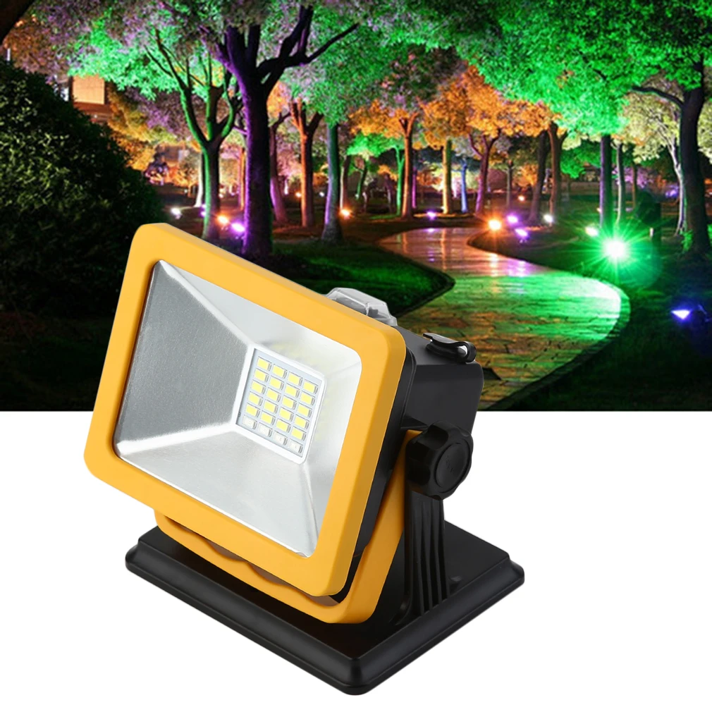 

LED Spotlights Outdoor Work Emergency Camping Work Light Rechargeable LED Flood light 15W Waterproof IP65 Portable