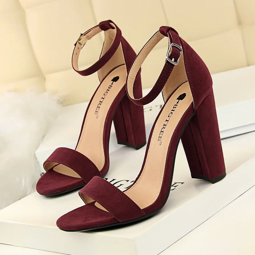 Обувь BIGTREE; пикантные женские туфли-лодочки на высоком каблуке; женская обувь; летние женские босоножки; женская обувь; свадебные туфли; женская обувь на каблуке; - Цвет: Wine red