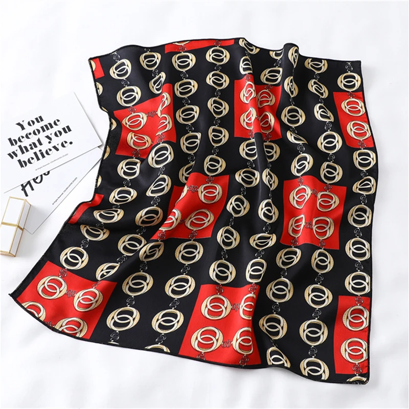 Брендовый дизайнерский шелковый шарф квадратный женский модный Леопардовый шейный платок дамские рабочие шарфы маленький зимний платок бандана повязка для волос - Цвет: FX113