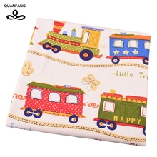 QUANFANG холщовая ткань для лоскутного дивана рубашка кайма для штор предметы интерьера DIY подушка ручной работы цветная автомобильная печать полуметр