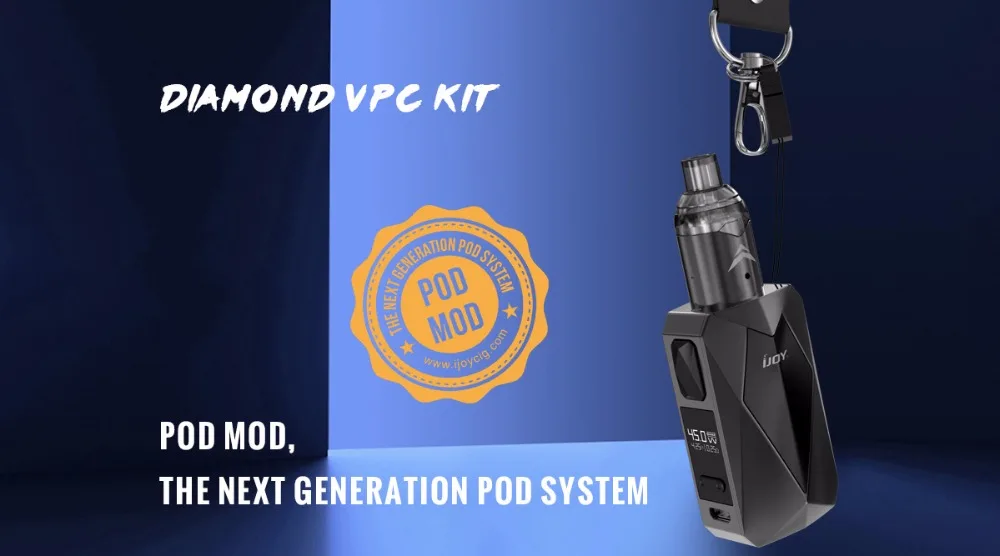 Original IJOY Diamond VPC Kit W 1400mAh Battery W 2ml VPC Unipod Tank Max 45W Electronic Cigarette Vape Kit Vs IJOY Avenger 01 (2)
