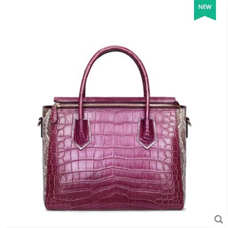 

gete The new crocodile skin girl pack the snake skin female bag fashion leather tote bag Killer Package
