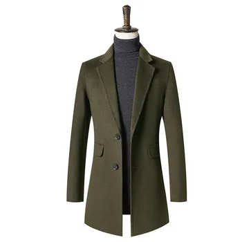 

2018 winter coats men Business Double sided woolen casual fashion trench coat men,men's long Windbreaker,plus-size M-XXXL