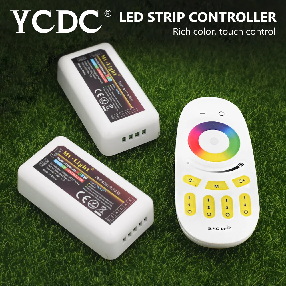 

TSLEEN DC 12V 24V RGBW RGB Led Milight iBox Controller 2.4G Wifi RF Touch Screen Remote Control 6A/Channel for Led Strip Light