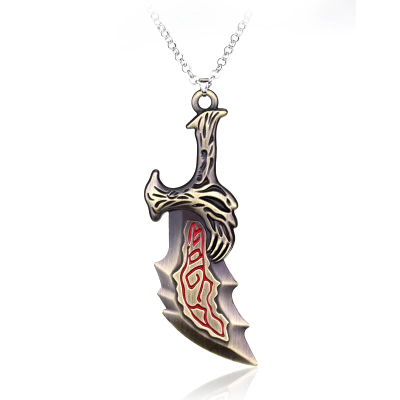 Buy HOT Game God Of War Necklace sword OLYMPUS KRATOS necklace men's fashion