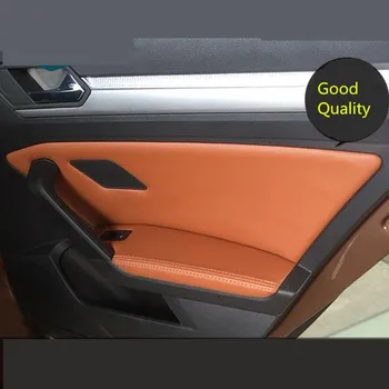 

8PCS Microfibre Leather Interior Doors Panel +Armrest Cover For Volkswagen Lamando 2014 15 16 2017 AAB041