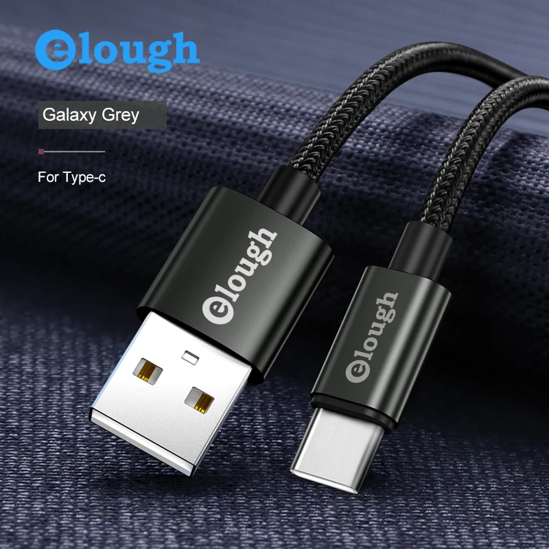 Elough usb type-c кабель для samsung s9 s8 note 9 8 huawei xiaomi type-c мобильный телефон зарядное устройство данных Быстрая зарядка usb кабель провод