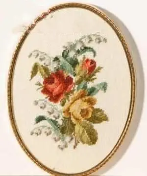 CS-1486 Cross Stitch Kit Wiehler 3677-9 Three Roses Red Yellow Rose Flower Flowers.jpg