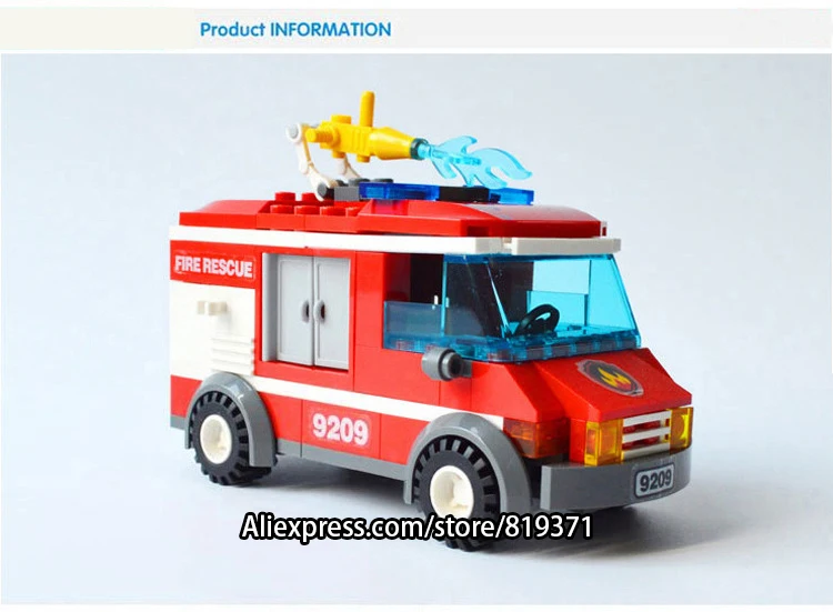 Конструктор детский пожарная машина 9209|toys for|toys for childrenblock bricks |