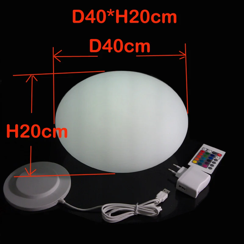 D31H18cm D35* H20cm D35H27cm D40H20cm домашнее украшение из камня шар освещение led ночник Круглые лампы для вашего дополнительного DHL 1 шт - Испускаемый цвет: D40H20cm