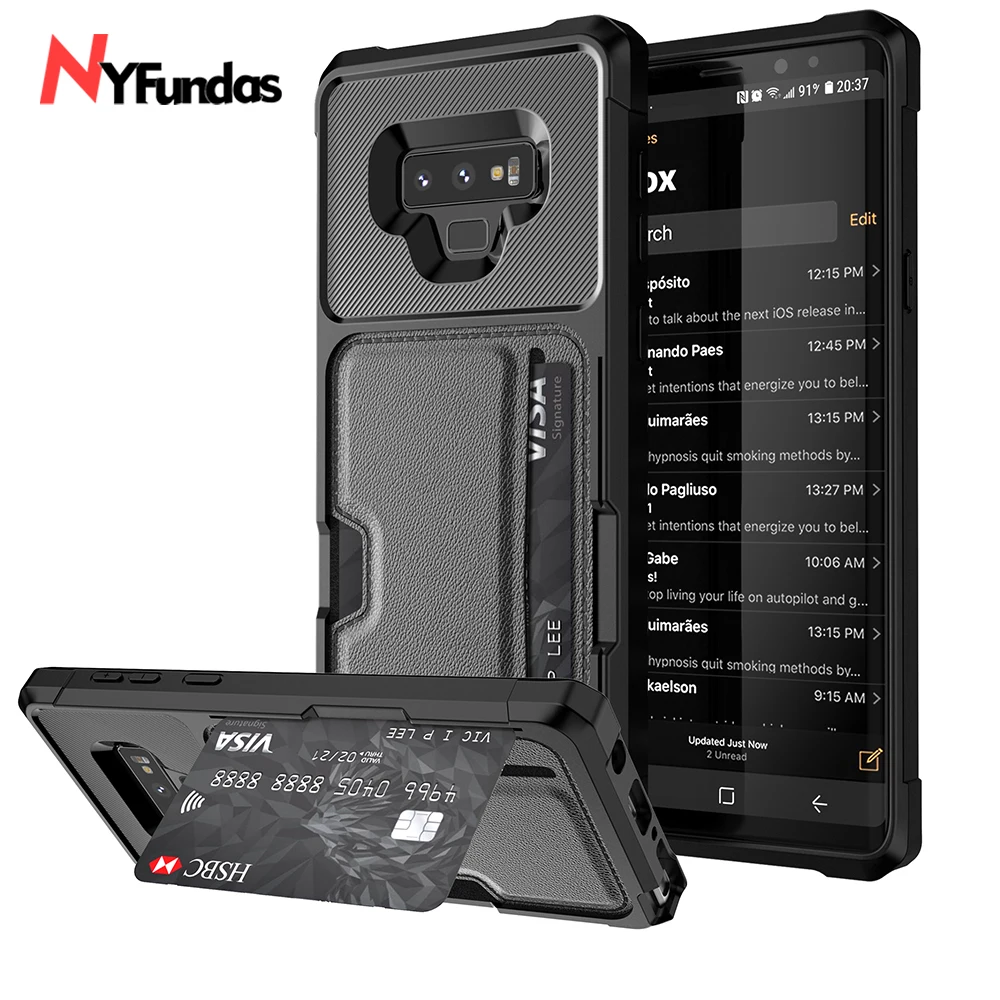 Case For Samsung Galaxy Note 9 360 Armor Shockproof Cover for S9 Plus s9 s Magnetic Car Holder Stand conque |
