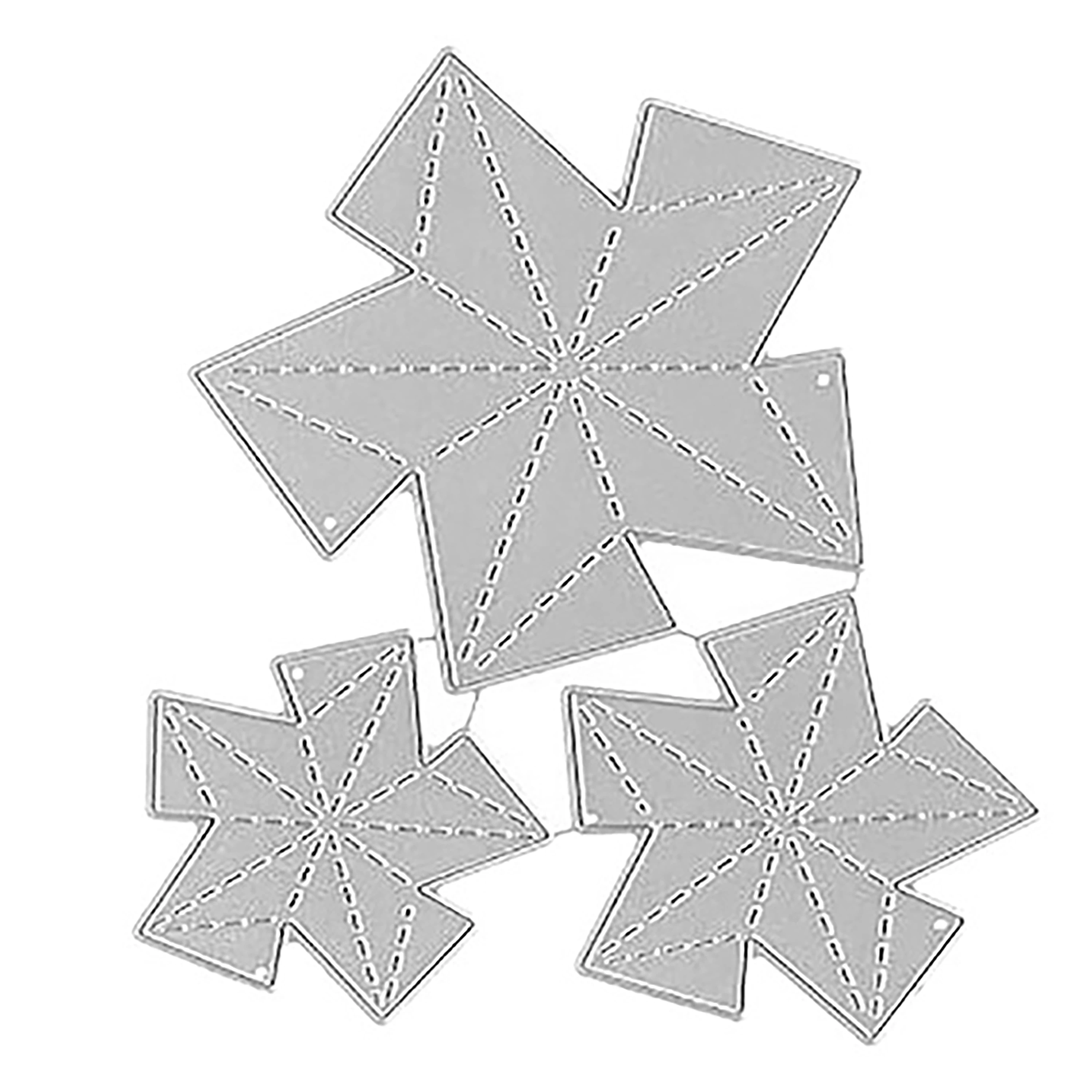 3D DIY Pentagram Star Metal Cutting Dies Birthday gift for DIY Scrapbooking Album Paper Cards Decorative Craft Embossing Die cut